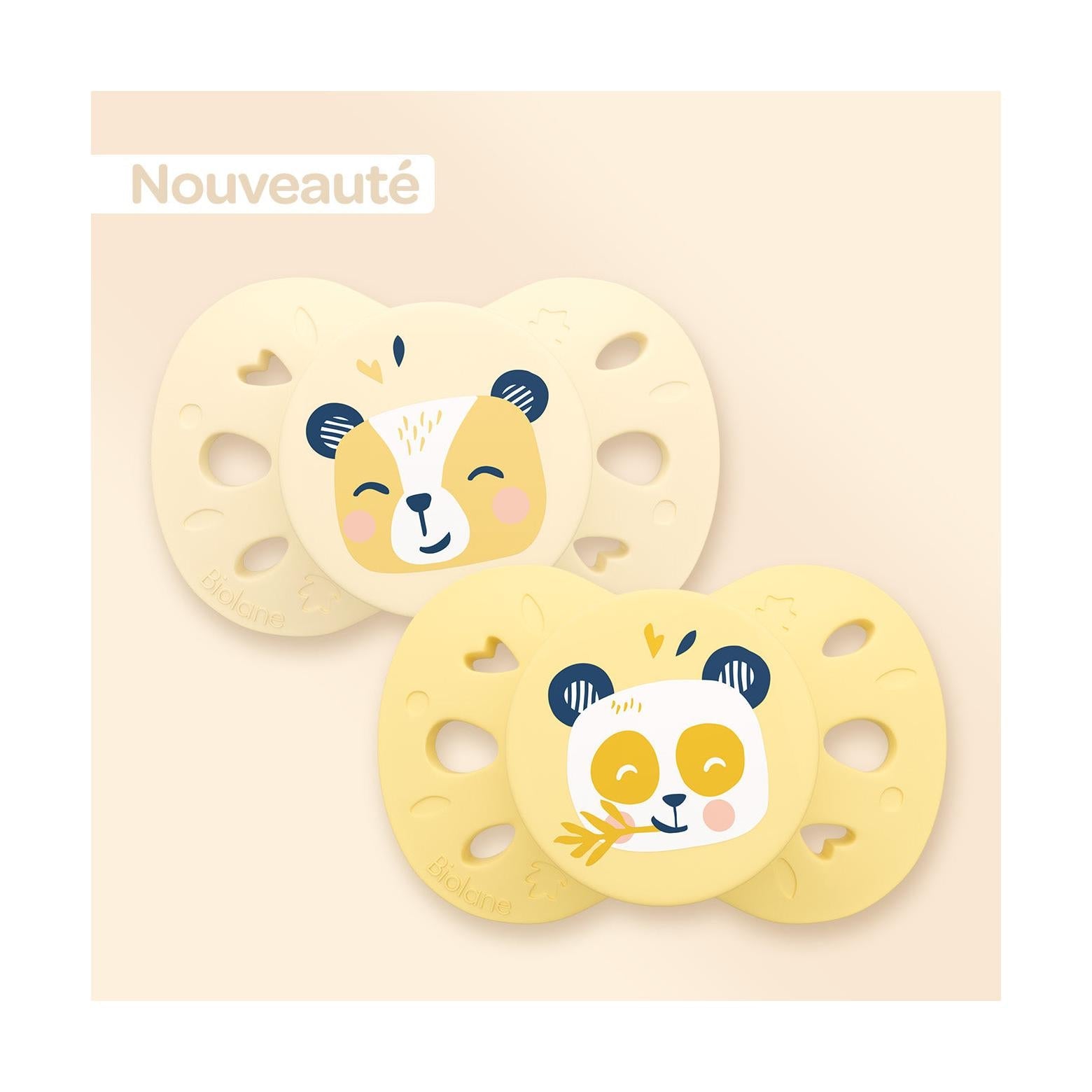 Lot De 2 Sucettes Anatomiques Animaux