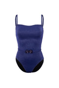 Une Pièce Bandeau Ceinture Coquillage Navy