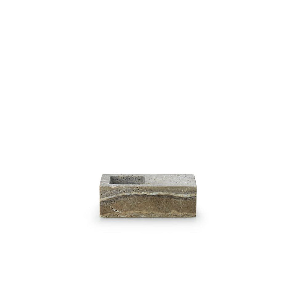 Porte-Bougie en Travertin Silver