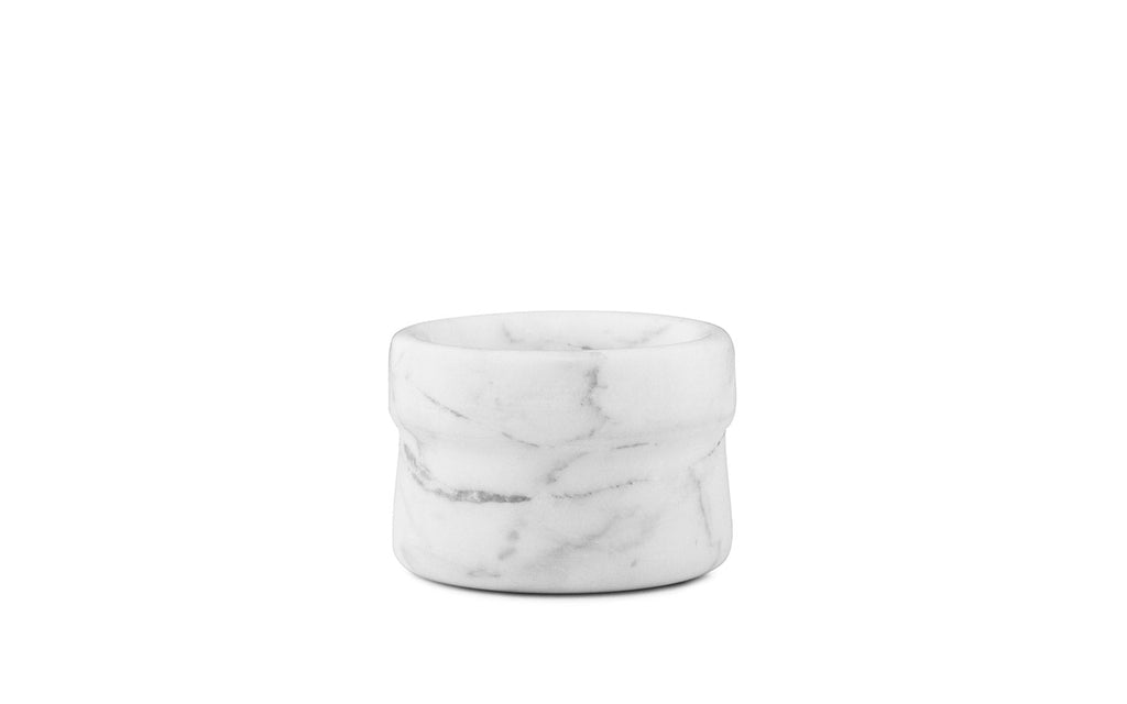 Mortier Artisanale en Marbre - Blanc