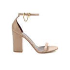 Valentino Tiny Chain Leather Sandals - Beige - Femme