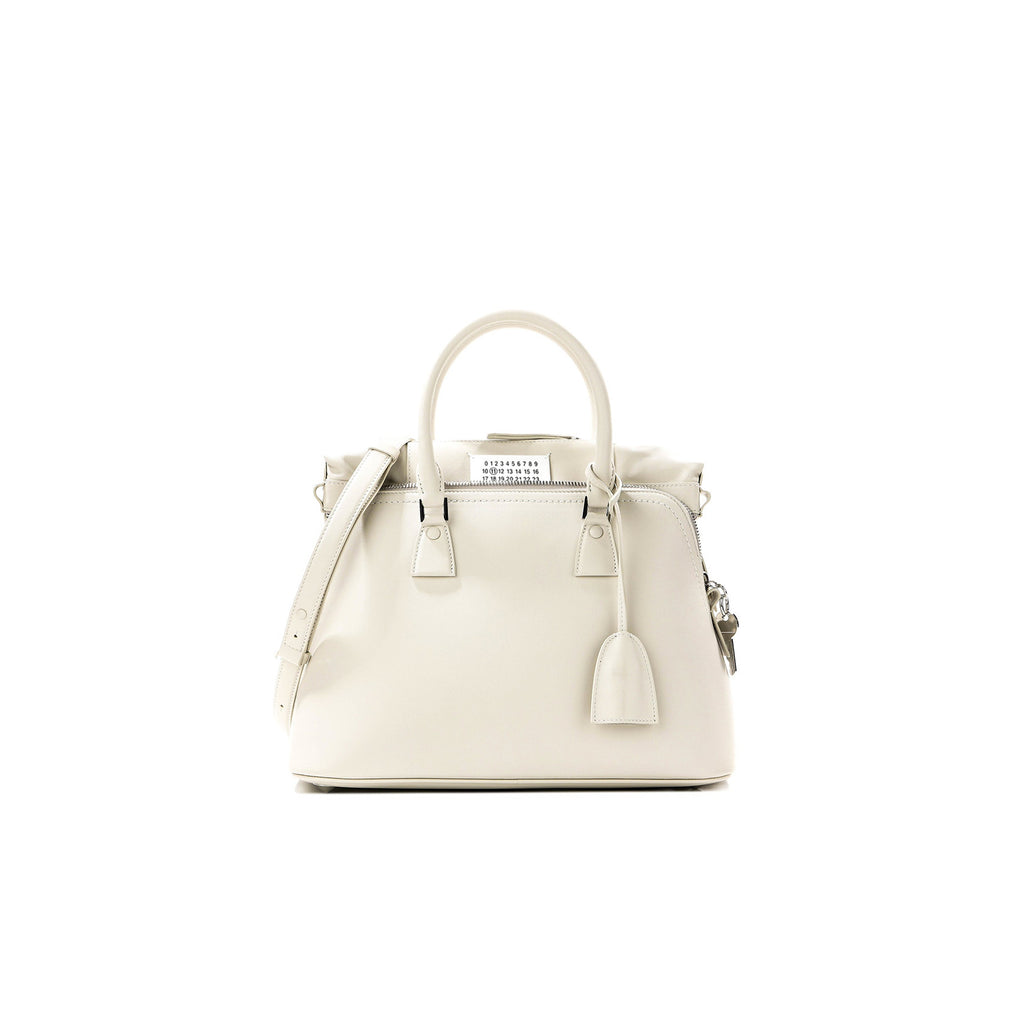 Maison Margiela 5Ac Medium Leather Bag - Grey - Femme