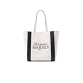 Alexander Mcqueen Logo Tote - Cream - Femme