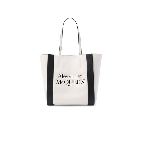 Alexander Mcqueen Logo Tote - Cream - Femme