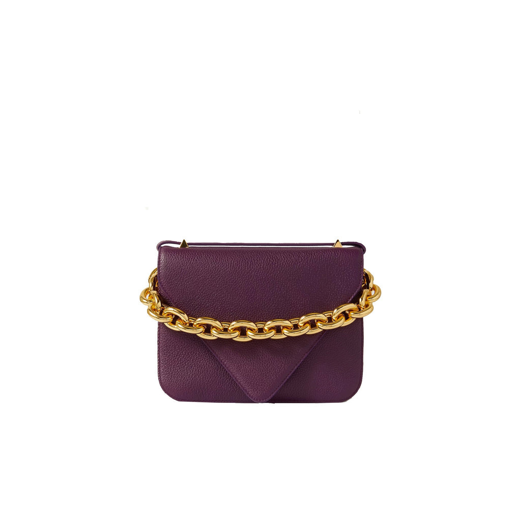 Bottega Veneta Mount Small Leather Bag - Purple - Femme