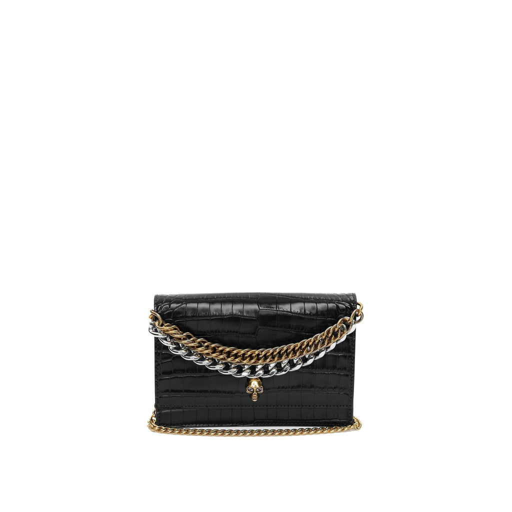 Alexander Mcqueen Mini Skull Leather Bag - Black - Femme