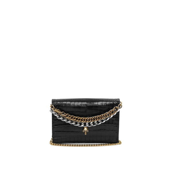 Alexander Mcqueen Mini Skull Leather Bag - Black - Femme