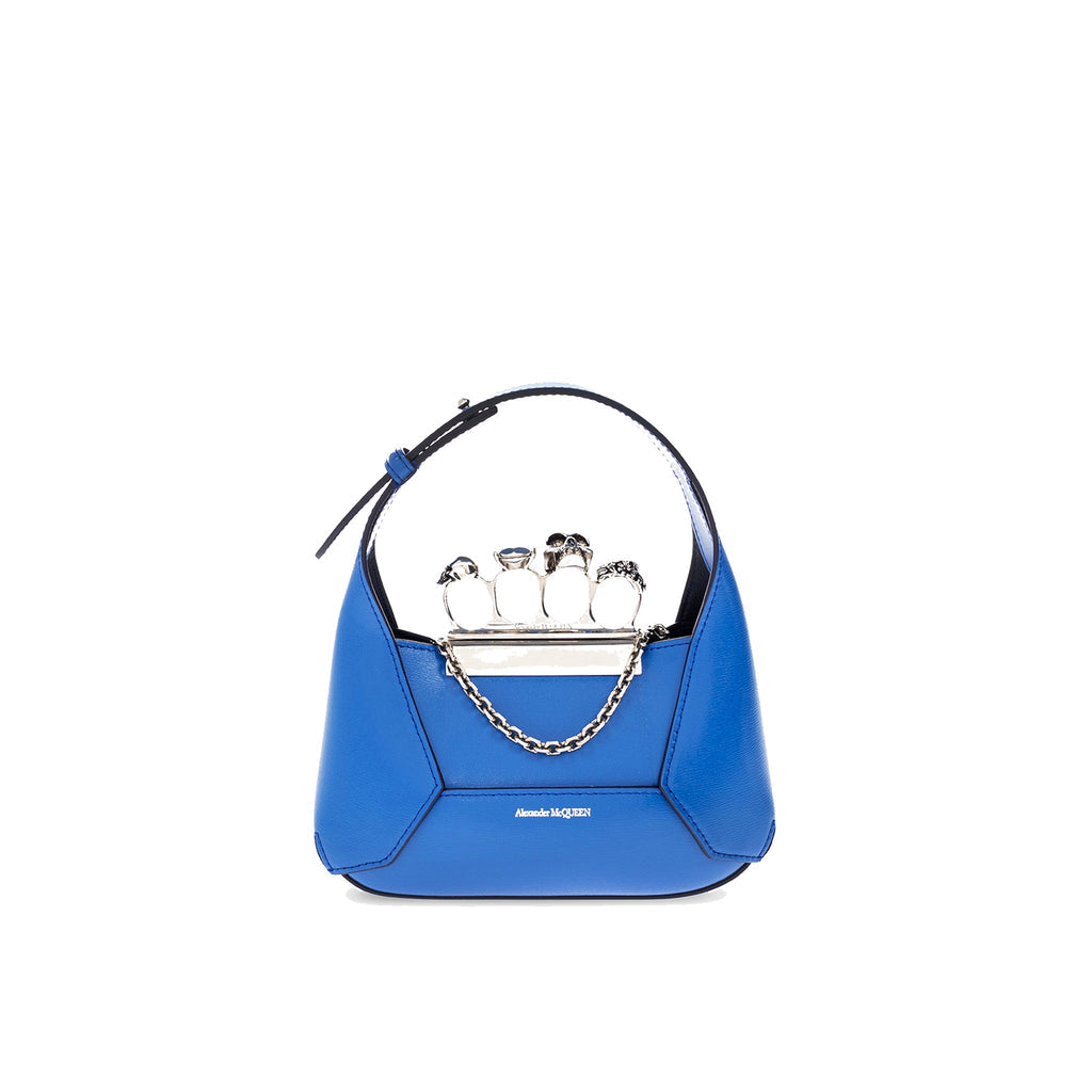 Alexander Mcqueen Jewelled Mini Bag - Blue - Femme