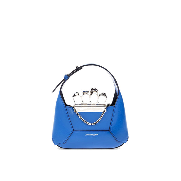 Alexander Mcqueen Jewelled Mini Bag - Blue - Femme