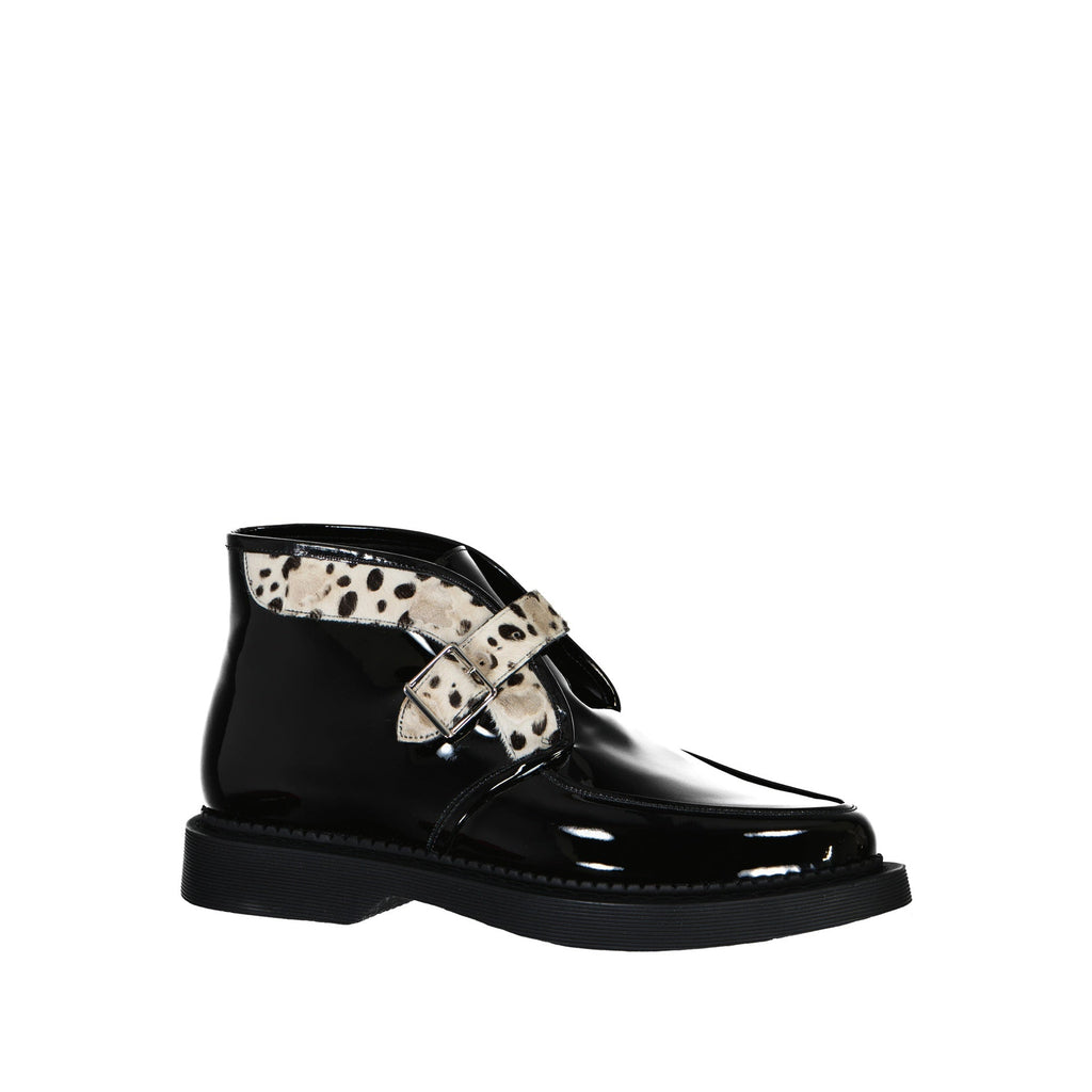 Bottes Saint Laurent Leather And Fur - Black - Homme