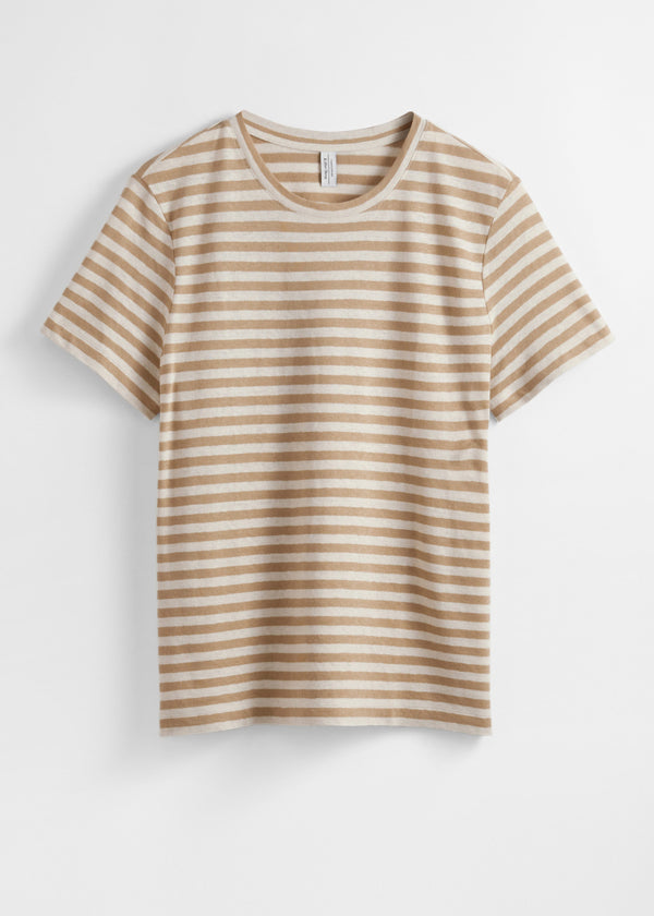 T-Shirt Pa Jolene En Lin Beige Pour Femme