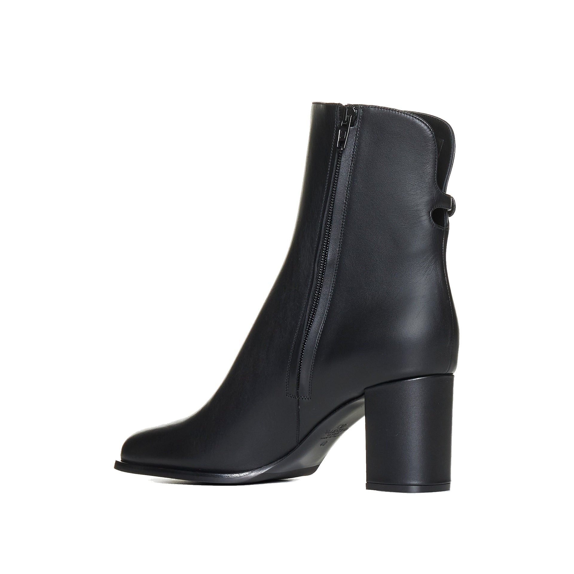 Bottes Valentino Garavani Vlogo Signature Leather - Black - Femme