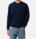 Ami Paris - Sweatshirt Ami De Coeur – Bleu Marine Rouge