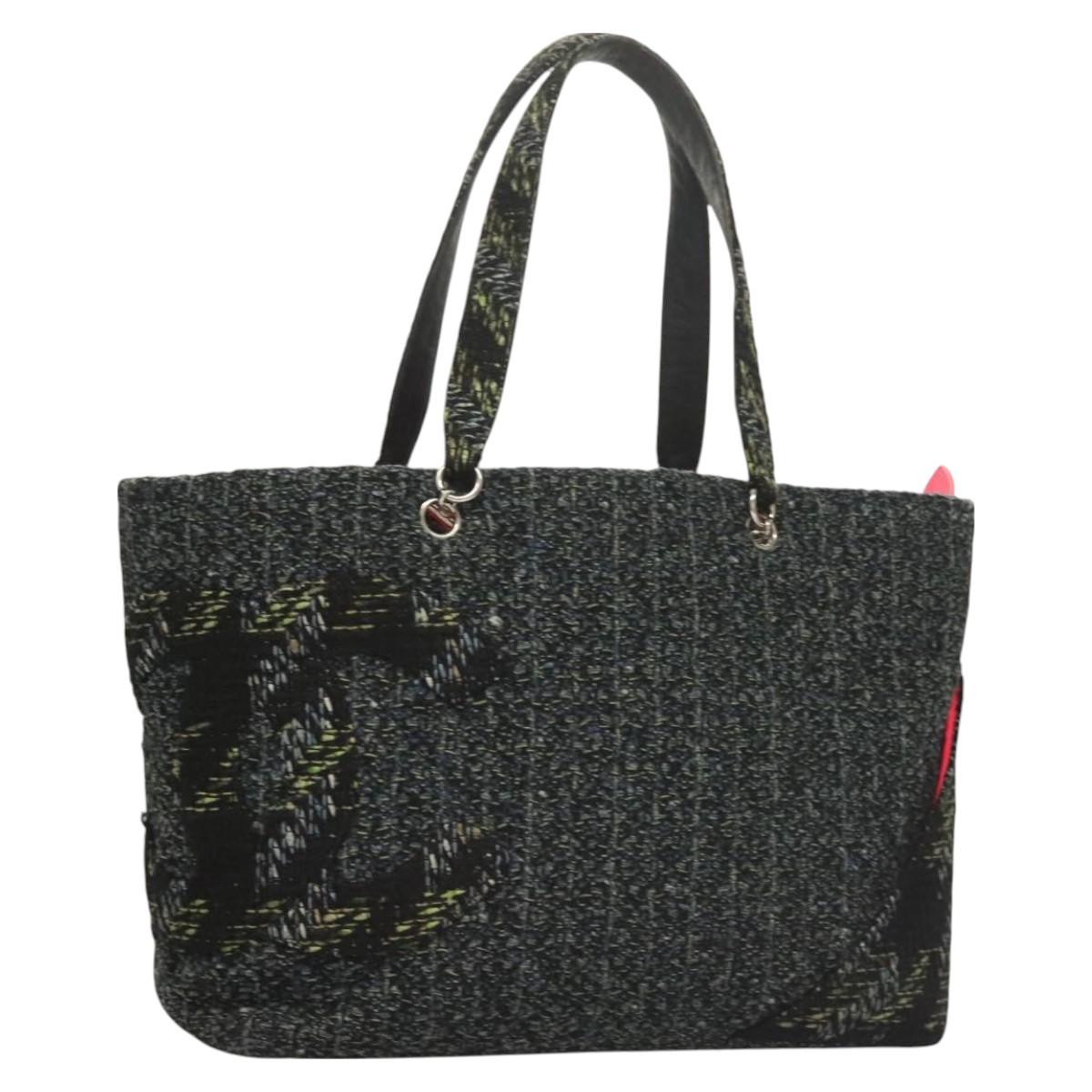 Chanel Cambon Tote Quilted Tweed Large