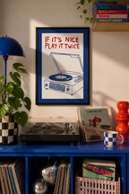 Cadre Moulure Noire 40x30 "Play it Twice"