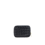 Bottega Veneta Intreccio Leather Beauty Case - Black - Femme