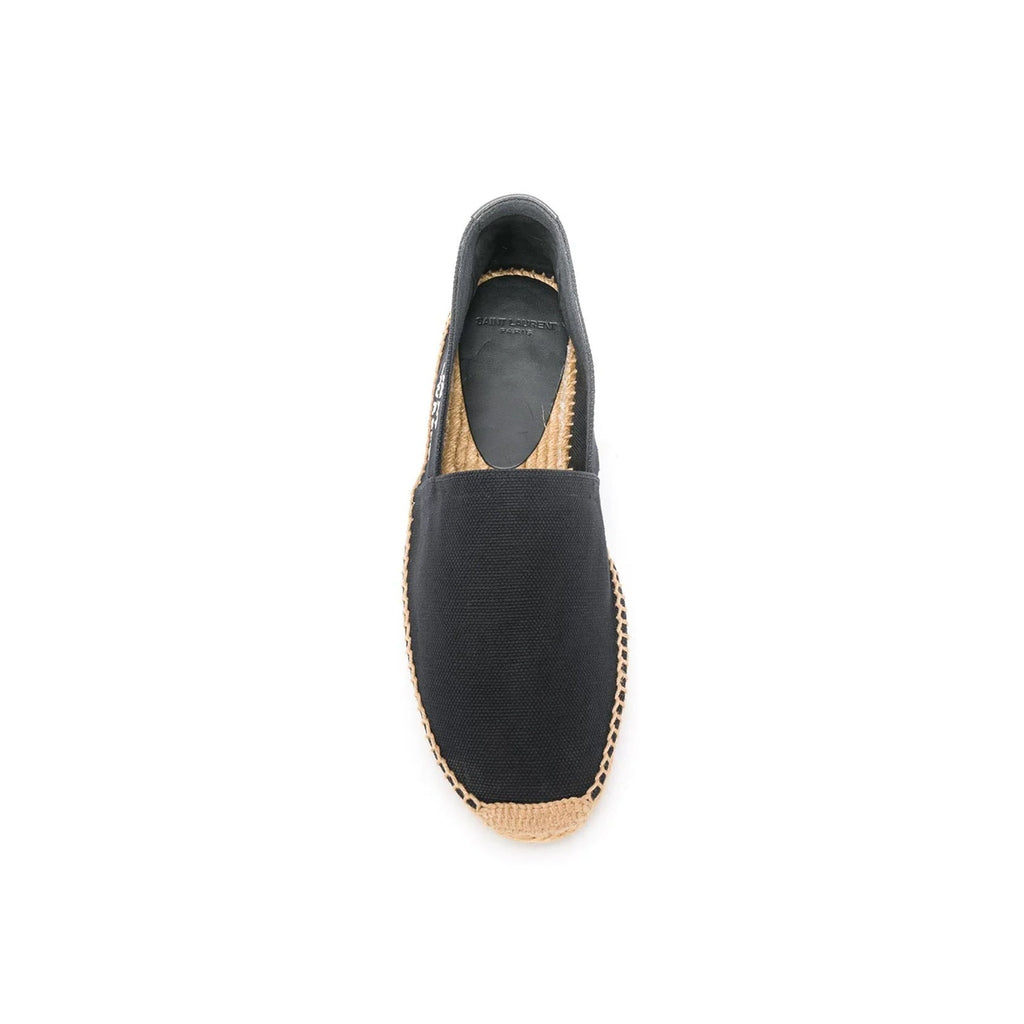 Espadrilles Saint Laurent Canvas Logo - Black - Homme