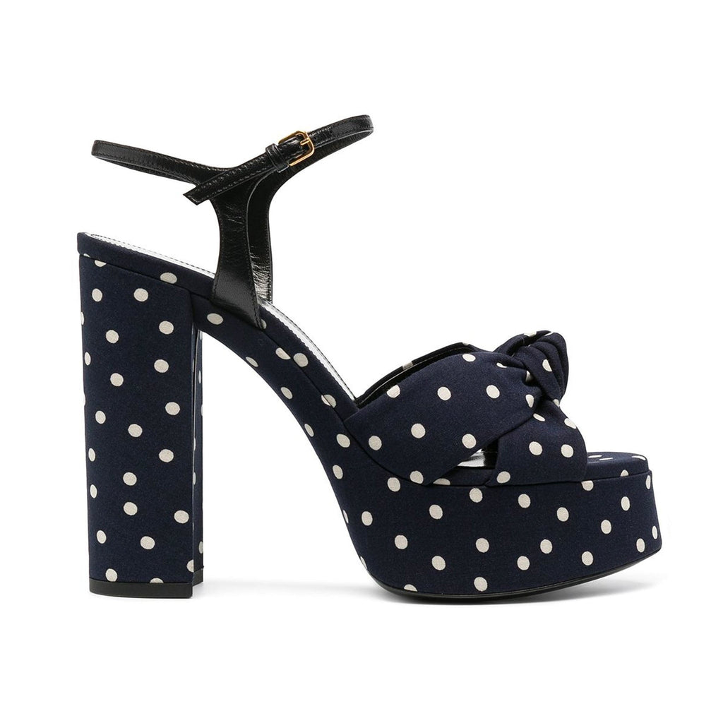 Sandales Saint Laurent Bianca Polka-Dot - Blue - Femme