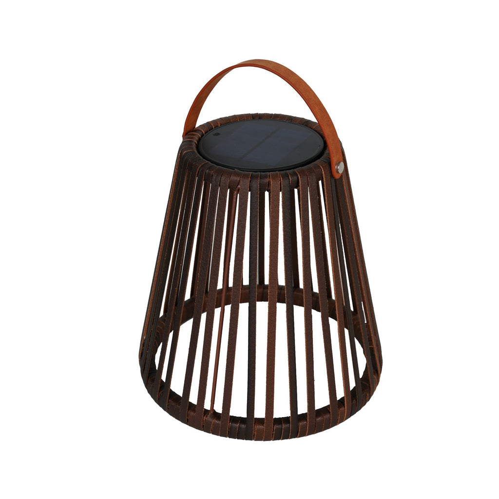 Evania - Lanterne Solaire - Polyrotin - Marron