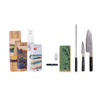 Collection Pakka San-Mai - Set de Base 4 pièces : 2 couteaux + 2 accessoires
