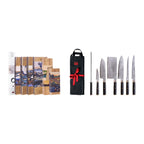 Collection Pakka San-Mai - Set Complet Nomade 8 Pièces : 6 Couteaux + 2 Accessoires