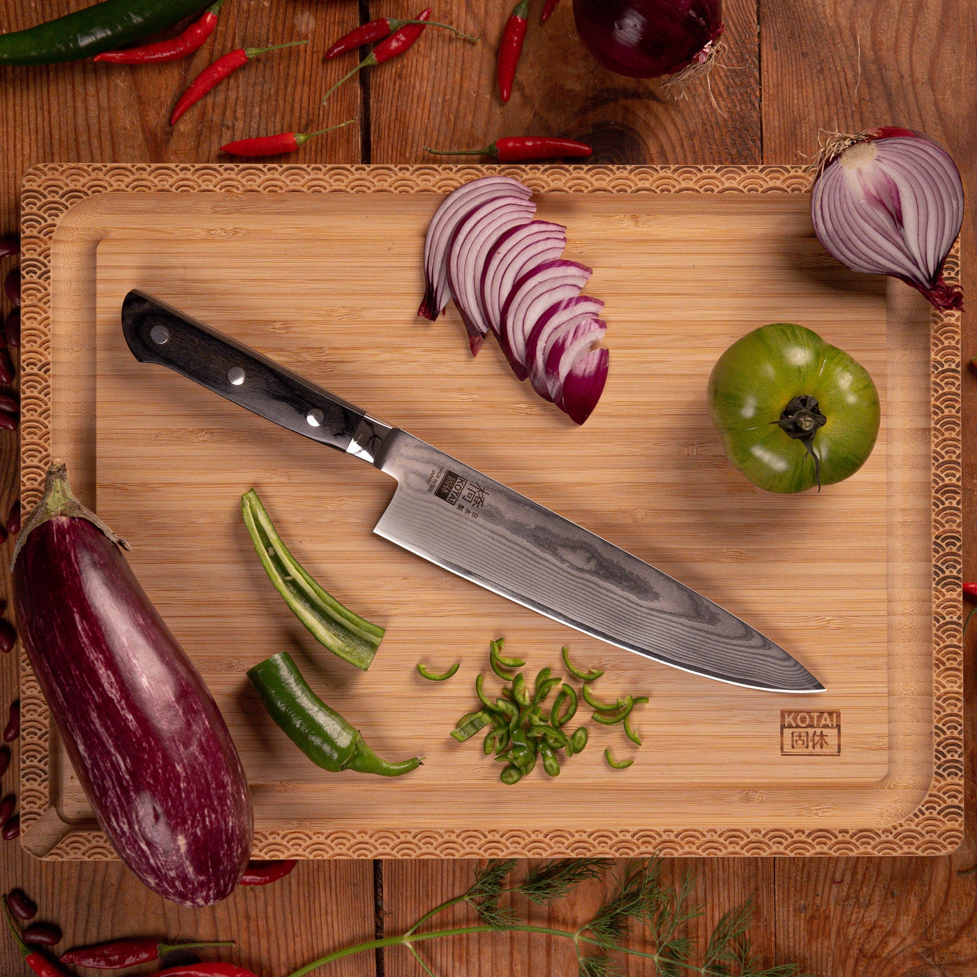 Collection Hashi Damas - Couteau de Chef Gyuto - 20cm