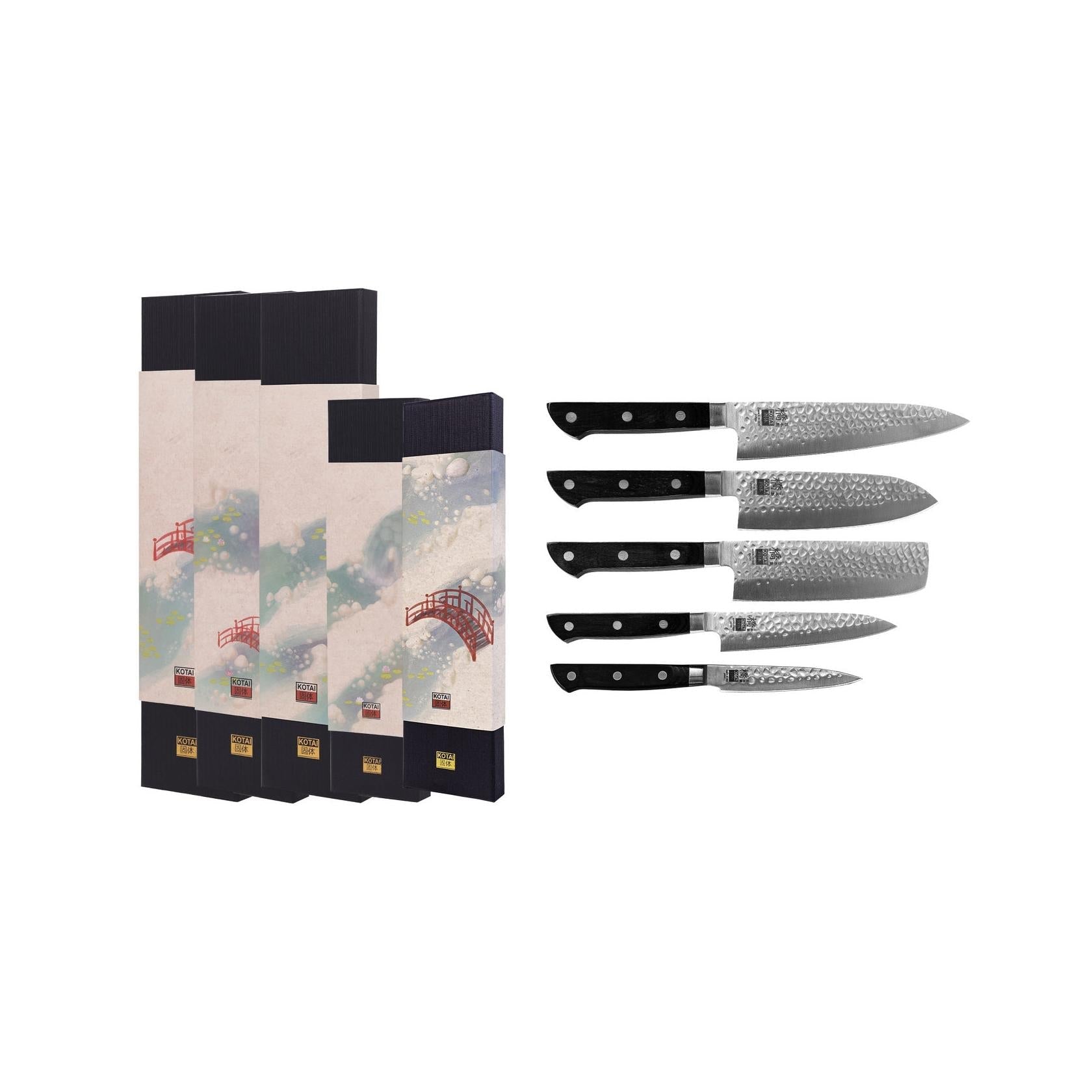 Collection Hashi Tsuchime - Set Complet 5 couteaux