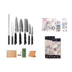 Collection Hashi Tsuchime - Set Complet Deluxe 10 pièces : 5 couteaux + 5 accessoires