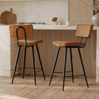 Lot De 2 Tabourets De Bar Texas - Camel