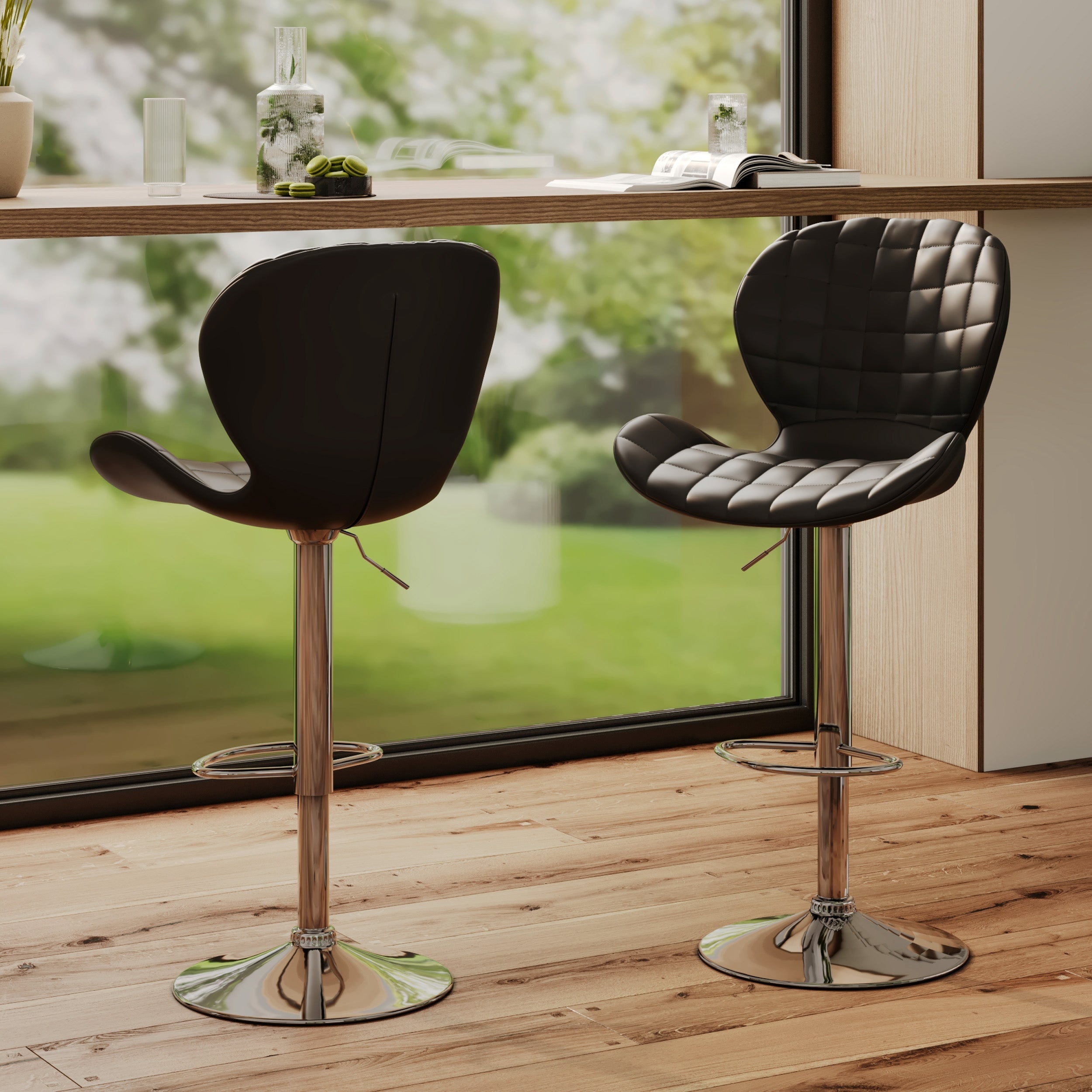 Lot De 2 Tabourets De Bar Mazzia - Noir