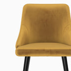 2 chaises de bar velours jaune curry aristote 77