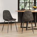 2 chaises henrik en cuir synthetique pieds noirs