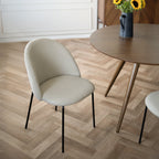 2 chaises karl tissu beige