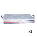 Lot De 2 Housses Rayures Sous Lit - 69L - Blanc