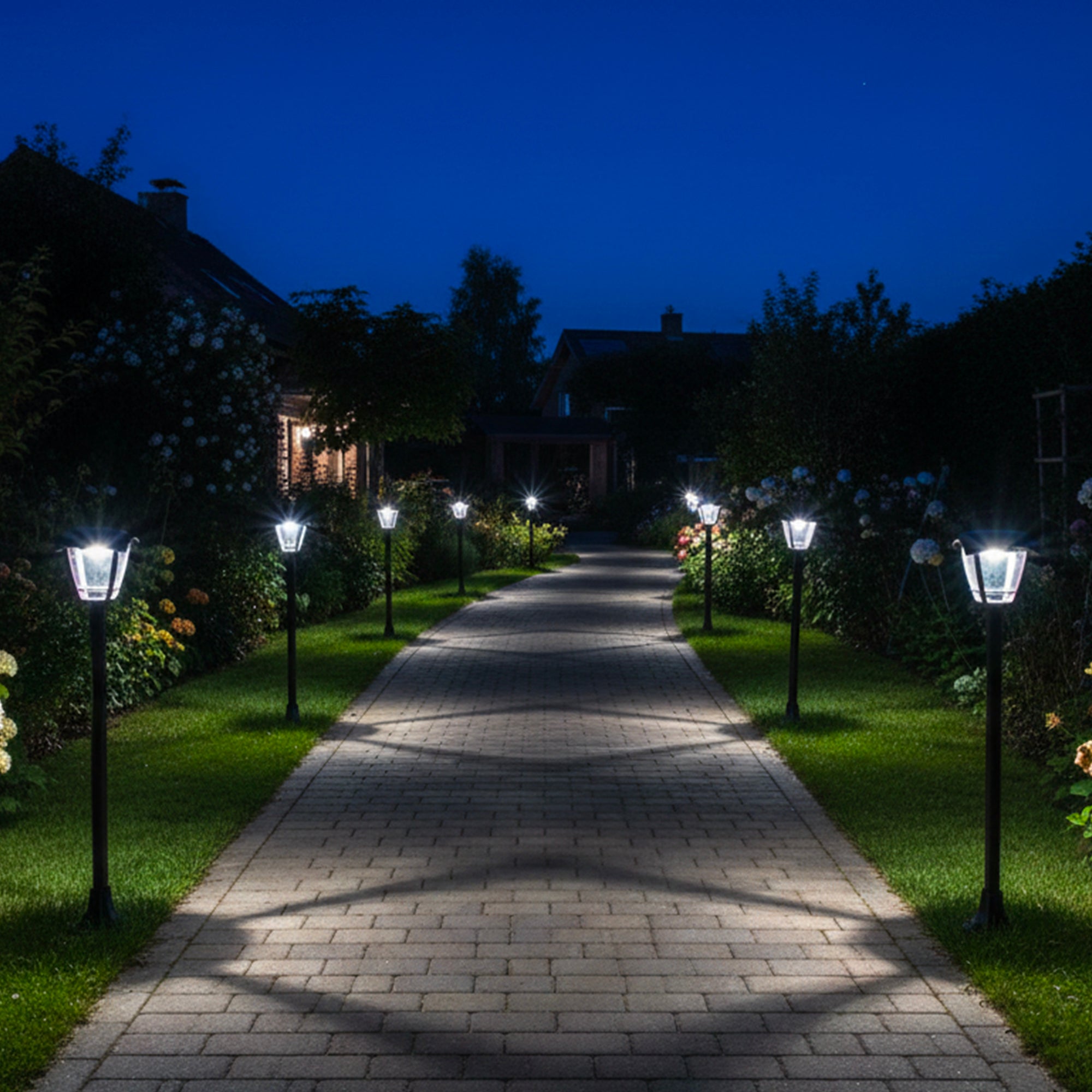 Lumax - Lampadaire Solaire - Acier - Noir