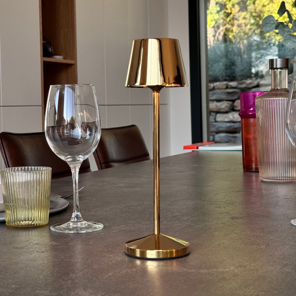 Emily - Lampe De Table Sans Fil - Acier - Doré