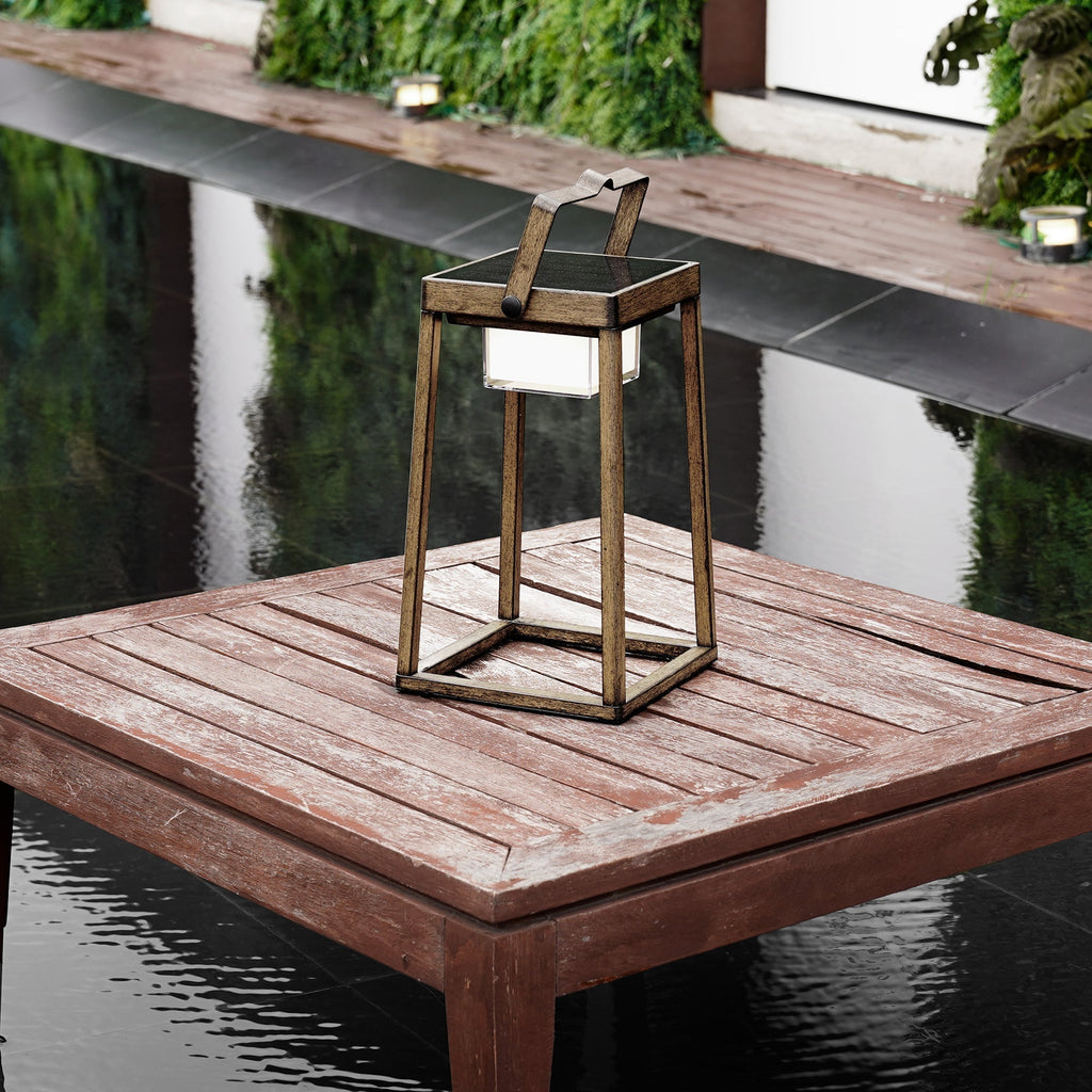 Verona - Lanterne Solaire - Aluminium - Marron