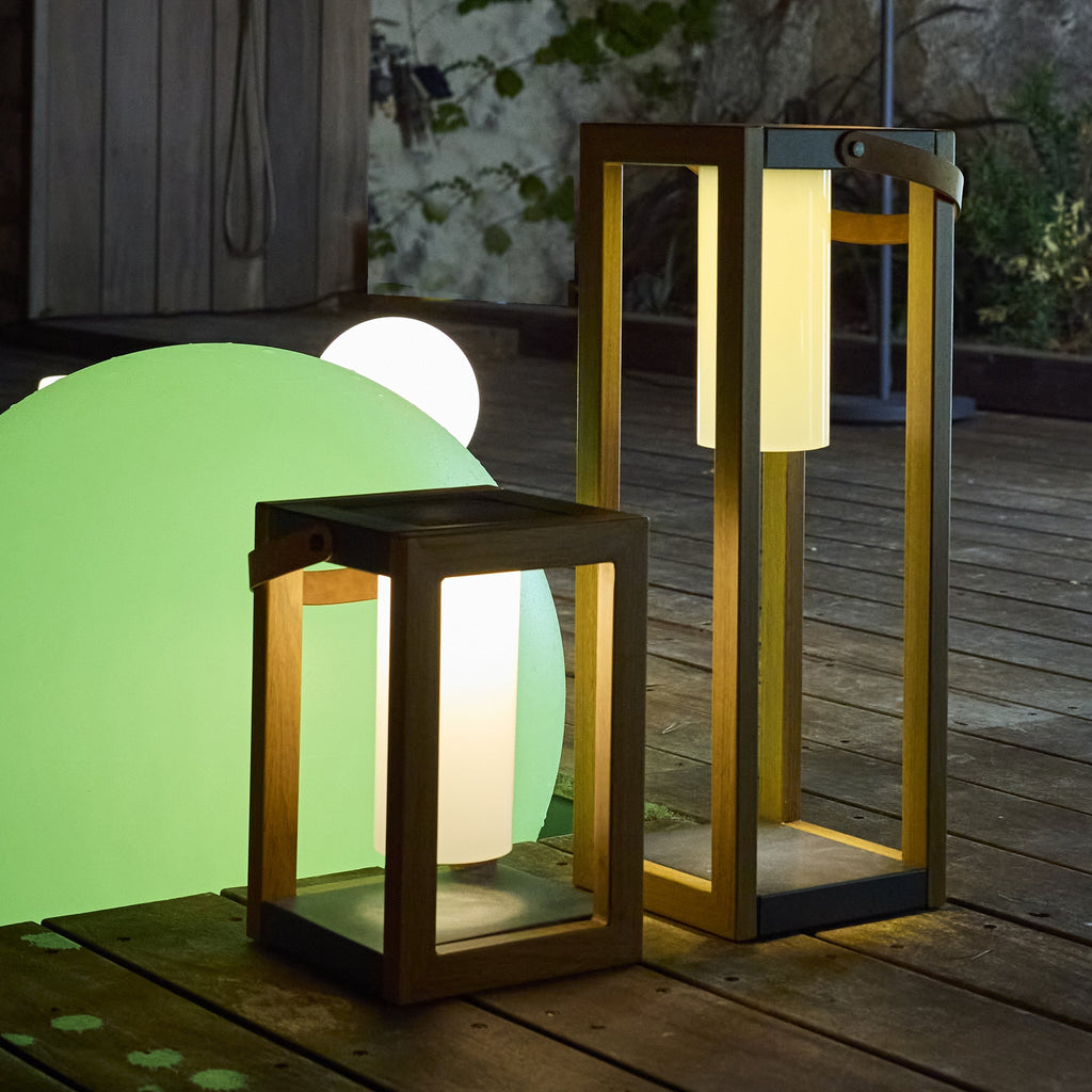 Seraphina - Lanterne Solaire - Aluminium - Marron