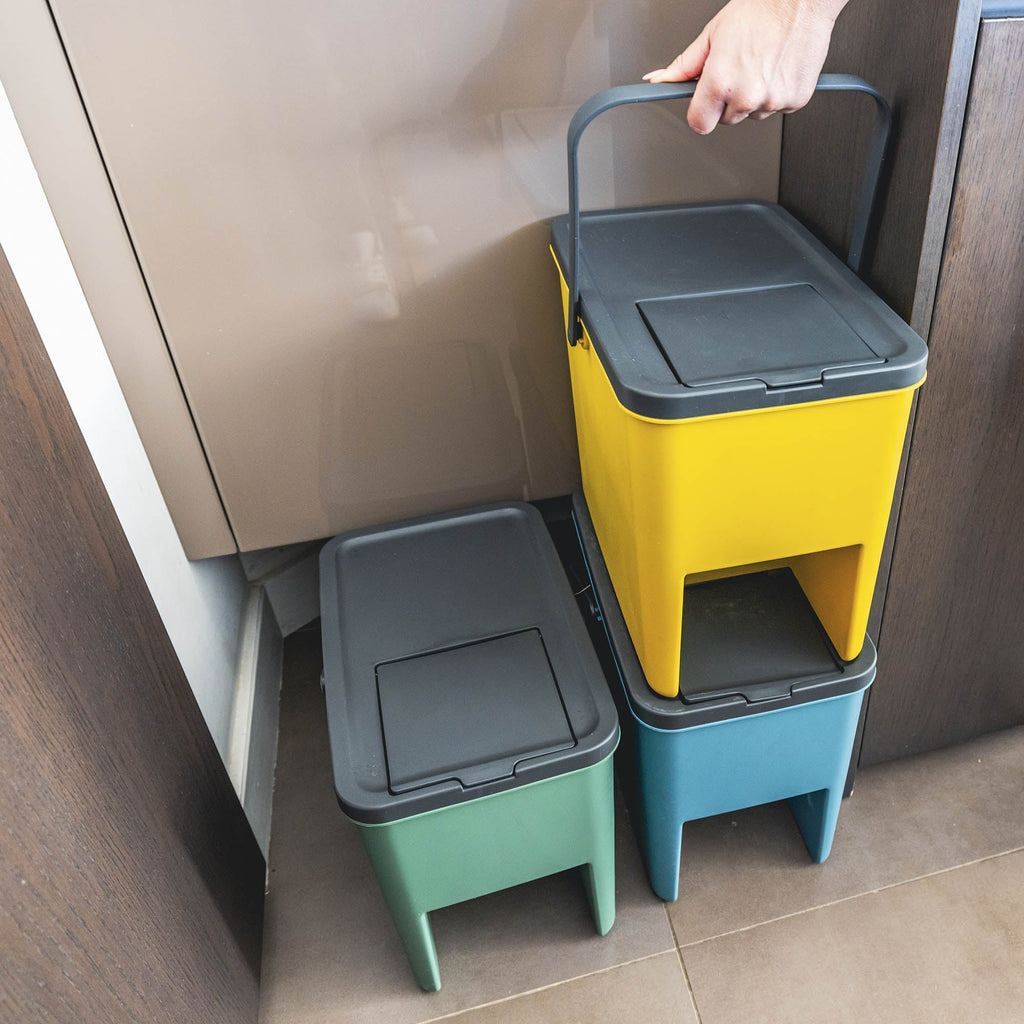 3 Poubelle De Tri Bergen - 3X20L - Multicolore