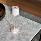 Emily - Lampe De Table Sans Fil - Acier - Blanc