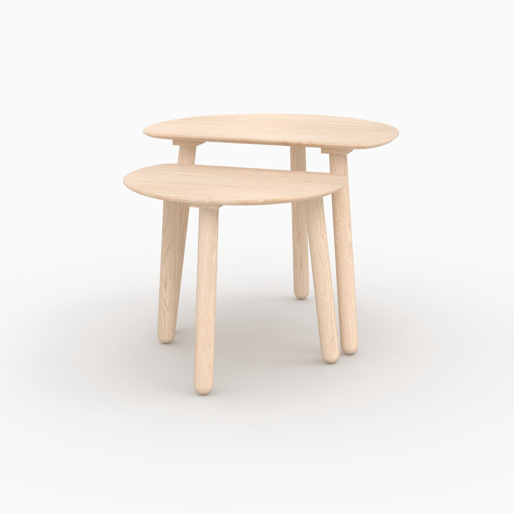 2 tables gigognes montaine en bois de frene