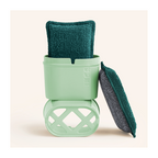 Eponge lavable verte avec support