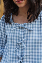 Blouse Georgia Vichy Bleu