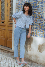 Blouse Georgia Vichy Bleu