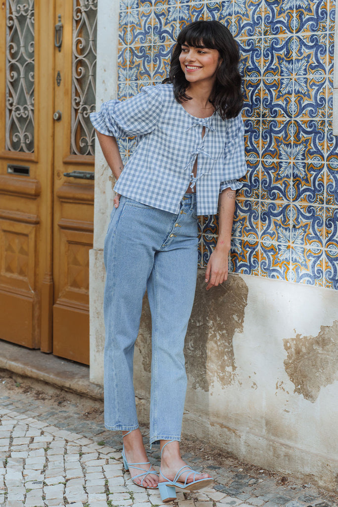 Blouse Georgia Vichy Bleu