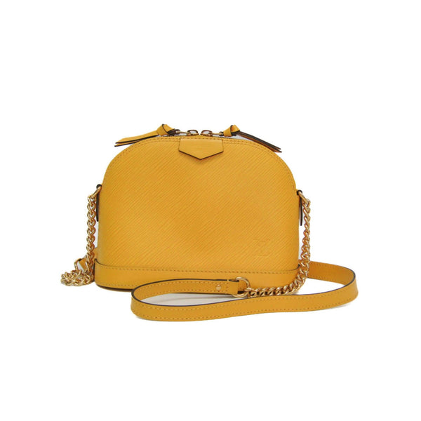 Sac porté épaule Louis Vuitton Alma Chain Handbag Mini cuir yellow — Occasion
