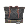 Chanel Paris-Edinburgh Tote Quilted Mixed Coated Canvas with Flannel Medium