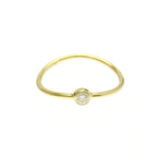 Tiffany & Co. Elsa Peretti Wave Single-Row Ring 18K Yellow Gold and Diamond Product Image