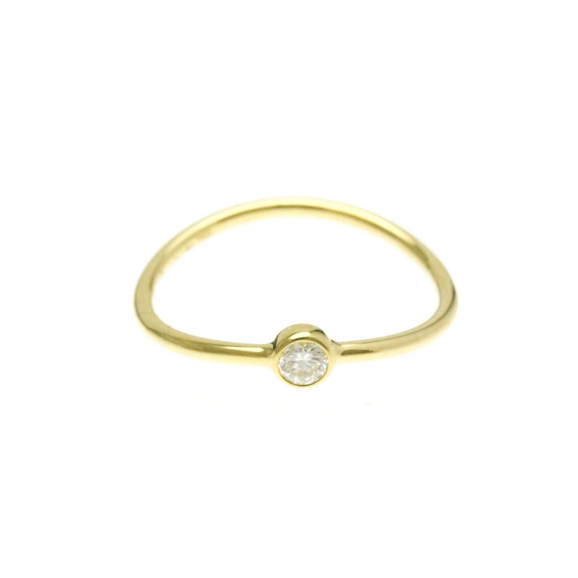 Tiffany & Co. Elsa Peretti Wave Single-Row Ring 18K Yellow Gold and Diamond Product Image