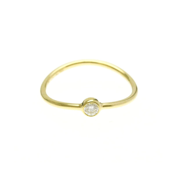 Tiffany & Co. Elsa Peretti Wave Single-Row Ring 18K Yellow Gold and Diamond Product Image